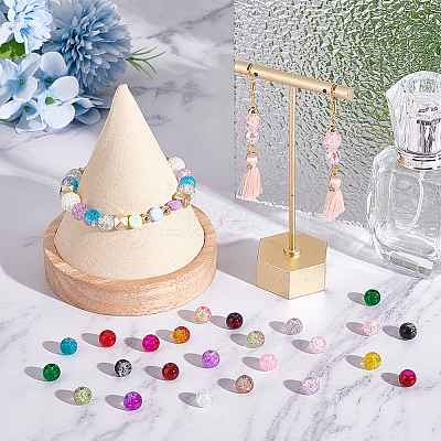 600Pcs 24 Colors Transparent Crackle Glass Beads CCG-PH0001-12-1