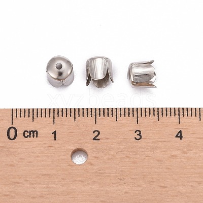 Platinum Iron Flower Bead Caps X-IFIN-015Y-N-1