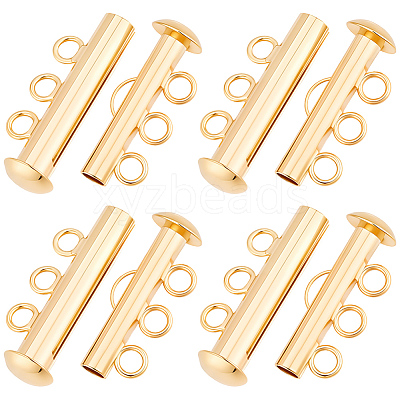 6Pcs Brass Slide Lock Clasps KK-BBC0027-58B-1