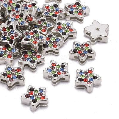 Rhinestone Alloy Pendant RSB357-2-1