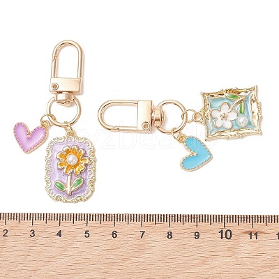 Alloy Enamel Pendant Decorations HJEW-JM04794-1
