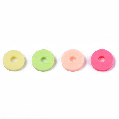 Handmade Polymer Clay Beads Strands CLAY-R089-6mm-T02B-17-1