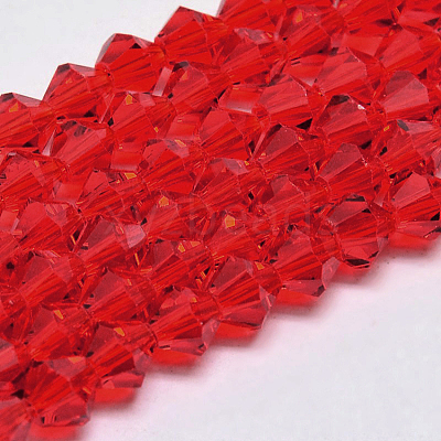 Imitate Austrian Crystal Bicone Glass Beads Strands GLAA-F029-5x5mm-14-1