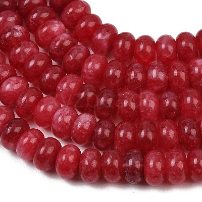 Dyed Natural White Jade Beads Strands G-G107-A43-01-1