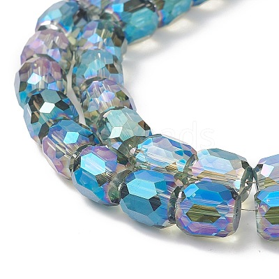Electroplate Opaque Glass Beads GLAA-F108-10A-12-1