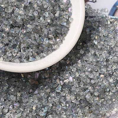 Transparent Electroplate Crushed Glass Craft GLAA-F123-06-1