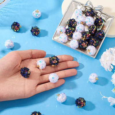 30Pcs 2 Colors Cloth Pendants FIND-TA0008-35-1