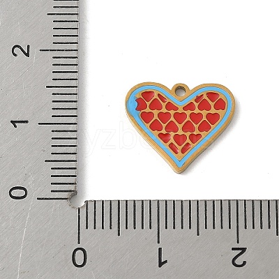 304 Stainless Steel Enamel Charms LS-STAS-P388-19H-G-1