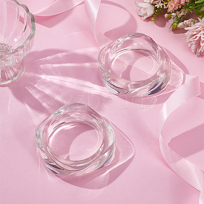 2Pcs Acrylic Bangles for Women BJEW-UN0001-77-1