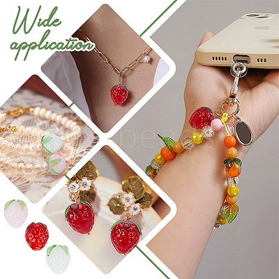 36Pcs 3 Colors Handmade Lampwork Beads LAMP-NB0002-04-1