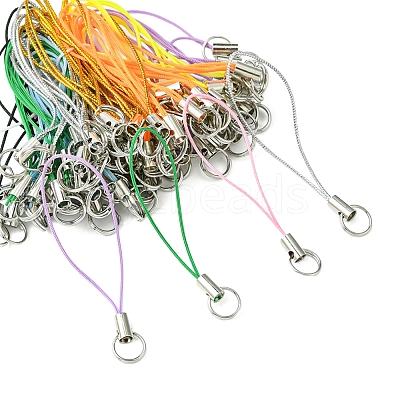 100Pcs Polyester Cord Mobile Straps MOBA-FS0001-02D-1