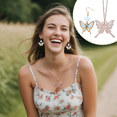 24pcs 8 styles Alloy Open Back Bezel Pendants FIND-GA0004-97-1