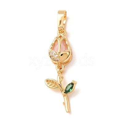 Brass Micro Pave Colorful Cubic Zirconia Pendants CU-CBA65F0-03G-1