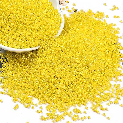 Opaque Colours Luster Glass Seed Beads SEED-H003-12C-1