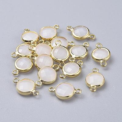 Golden Tone Brass Glass Links connectors GLAA-M004-B-13G-1