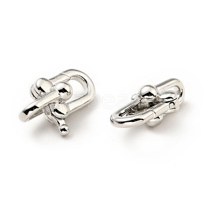 Rack Plating Brass Lobster Claw Clasps KK-G416-34P-1