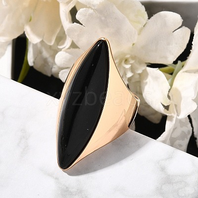 Resin Horse Eye Finger Rings RJEW-R006-01G-03-1