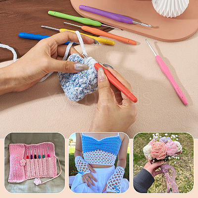 TPR Handle Aluminum Crochet Hook Needles TOOL-TA0001-13F-1