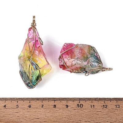 Raw Rough Natural Quartz Crystal Big Pendants G-Q606-48G-1