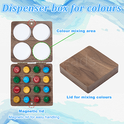 Black Walnut Wood Paintbox AJEW-WH0248-576-1
