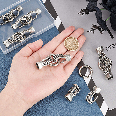 6 Sets Alloy Spring Gate Rings FIND-AR0003-14-1