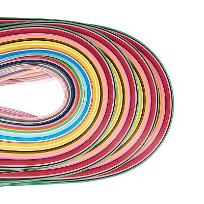 Rectangle 36 Colors Quilling Paper Strips DIY-PH0008-03A-WH-1