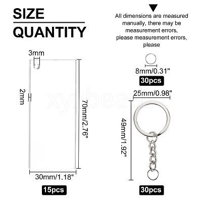 DIY Keychain Making Kits DIY-BC0001-39P-1