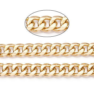 Aluminum Faceted Curb Chains CHA-N003-18KCG-1