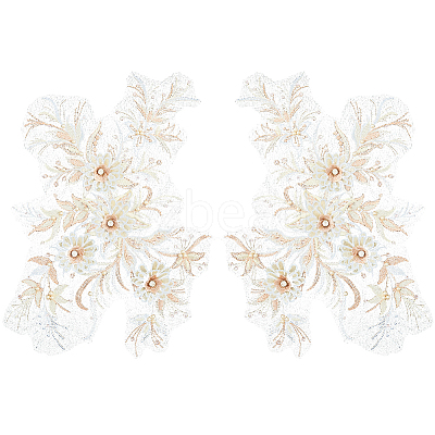 Polyester Acrylic Rhinestones Applique embroidery ABS Sequins FIND-WH20019-165A-02-1