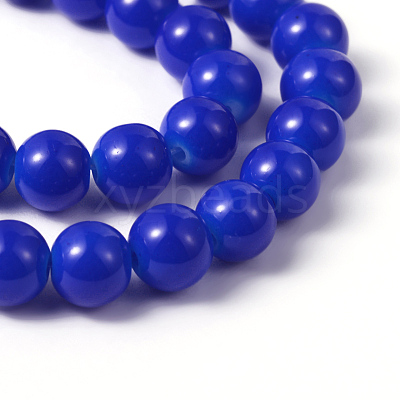 Painted Glass Bead Strands DGLA-S071-8mm-50-1