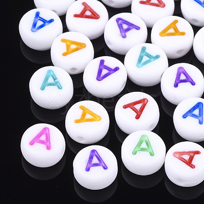 Initial Acrylic Beads OACR-E001-20A-1