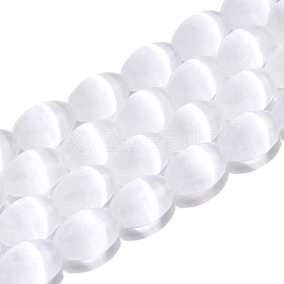 Dyed Natural Selenite Beads Strands G-T138-232A-1