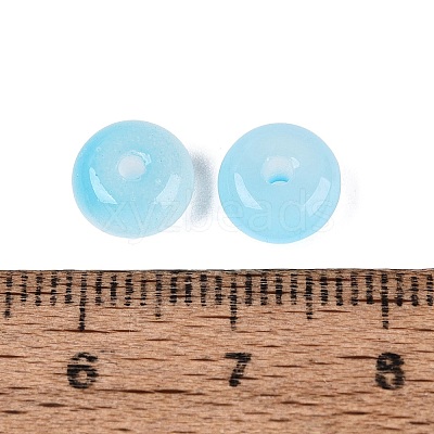 Baking Paint Imitation Jade Glass Beads GL-N006-01B-10-1