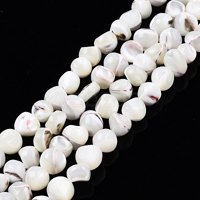 Natural Trochid Shell/Trochus Shell Beads Strands SSHEL-N032-48-1