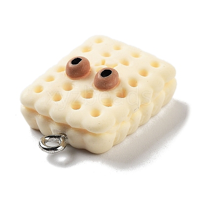 Cookies Theme Imitation Food Resin Pendants X-RESI-B021-02C-05-1