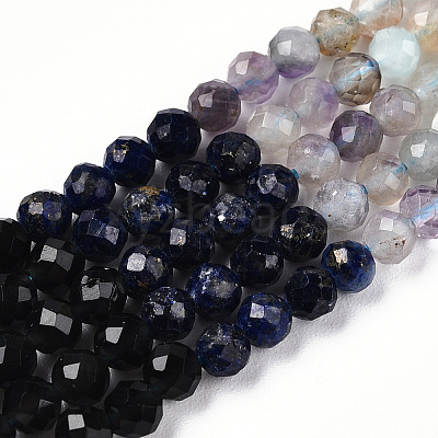 Natural & Synthetic Mixed Gemstone Beads Strands G-D080-A01-01-25-1