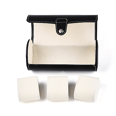 3-Slot Column PU Leather Watch Boxes CON-T001-02A-1