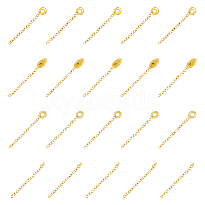 Ion Plating(IP) 40 Strands 4 Style 304 Stainless Steel Curb Chain Extenders STAS-DC0014-21-1