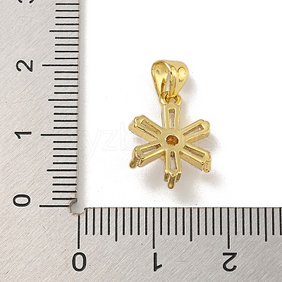 Rack Plating Brass Micro Pave Cubic Zirconia Charms KK-C074-64G-01-1