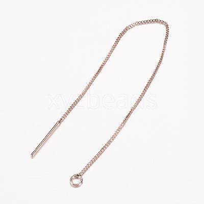 Brass Stud Earring Findings X-KK-F070-16RG-FF-1