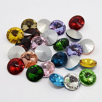 Glass Pointed Back Rhinestone RGLA-R003-14mm-M-1