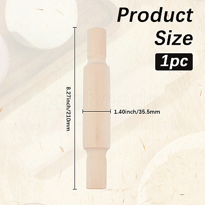 Wooden Rolling Pin AJEW-WH20141-42C-1