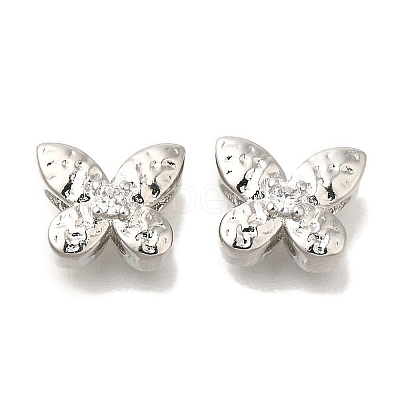 Brass Micro Pave Cubic Zirconia KK-Q001-04P-02-1