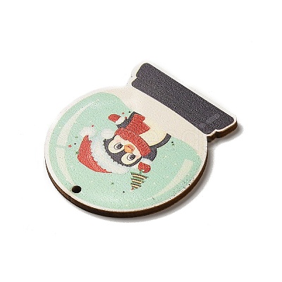 Single Face Printed Wood Pendants WOOD-H102-02B-1