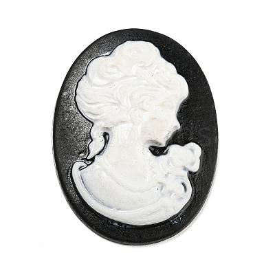 Black Theme Resin Cabochons RESI-Q219-01C-1