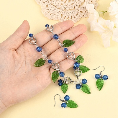 304 Stainless Steel Necklaces & Hoop Earring Sets SJEW-YW00001-1