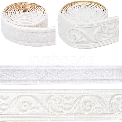 2Pcs 2 Styles Self-Adhesive Wall Stickers DIY-CP0012-21C-1
