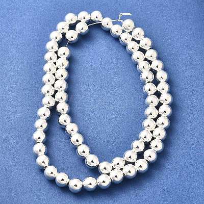 Electroplated Synthetic Magnetic Hematite Beads Strands G-L613-F01-01D-1