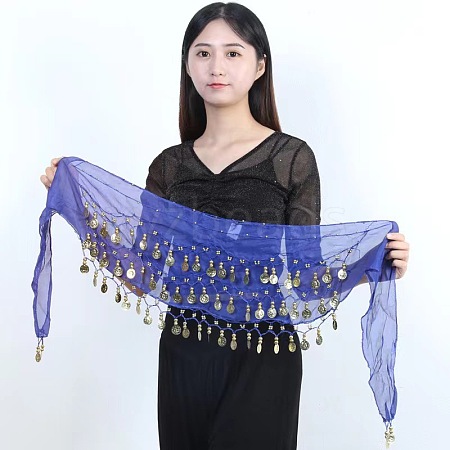 72 Coin Sequins Gauze Belly Dance Waist Belt WGF3D8F-07-1