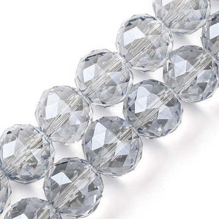 Transparent Electroplate Glass Beads Strands EGLA-N002-34F-F03-1